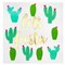 Juvale Fiesta Cocktail Napkins - 5 x 5 In, 3-Ply Paper, Gold Foil, 50 Count, Let's Fiesta Style - Cactus & Taco Party - Tequila & Mexican Theme Napkins